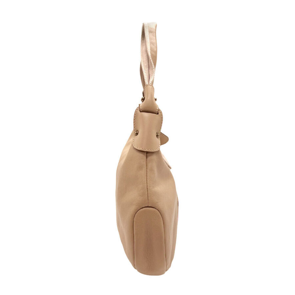 Salvatore Ferragamo Ribbon Vara Handbag Leather Beige
